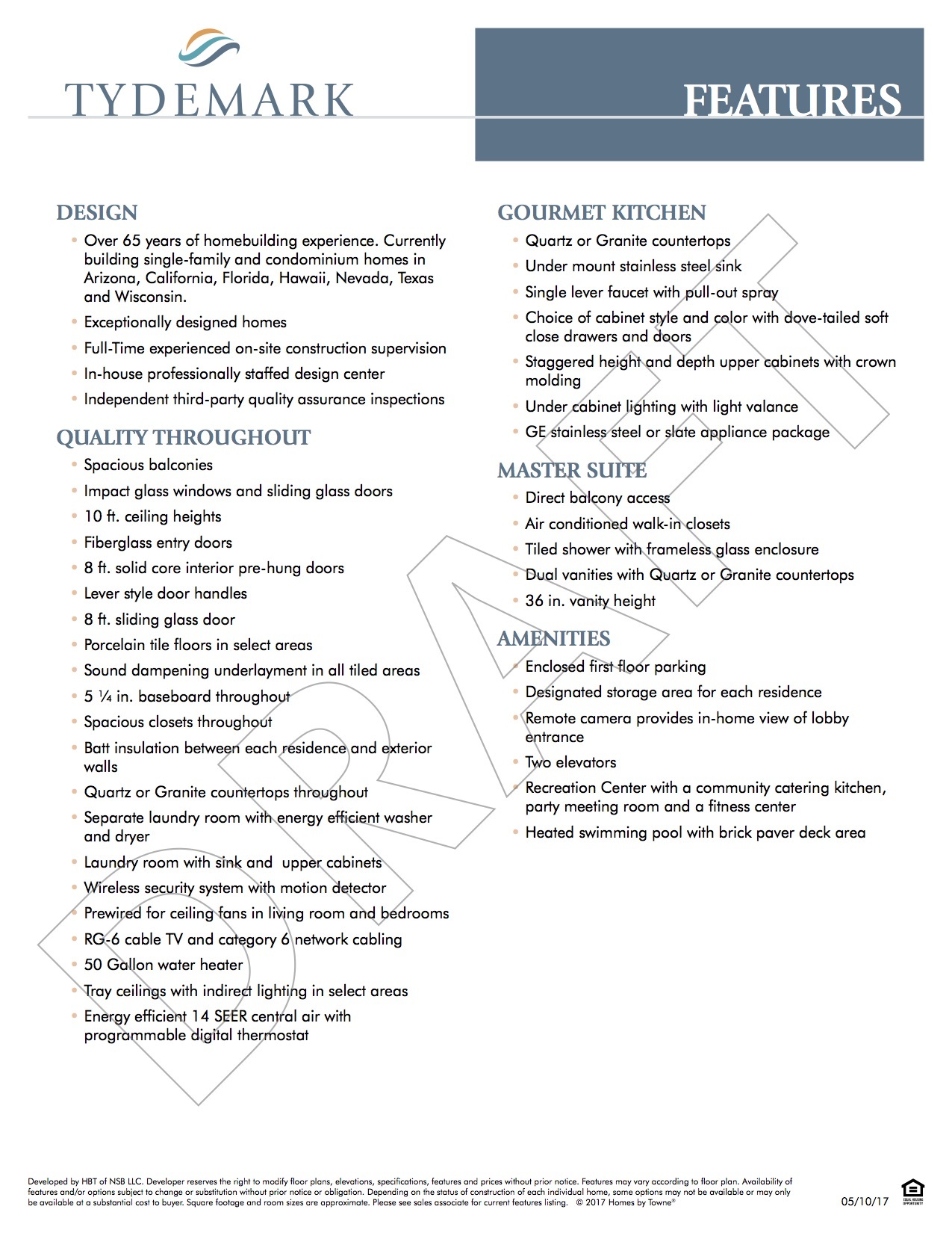 Tydemark unit features — view full list below